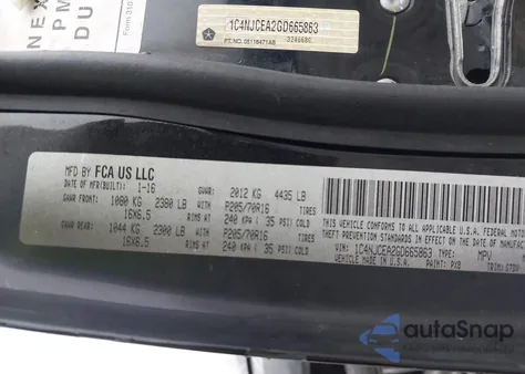 2016 Jeep Compass Latitude из США, поврежденный, VIN 1C4NJCEA2GD665863